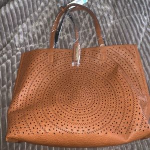 Kaelyn Laser cut Two-Tone Reversible tote